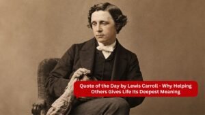 Quote of the Day by Lewis Carroll - Why Helping Others Gives Life Its Deepest Meaning