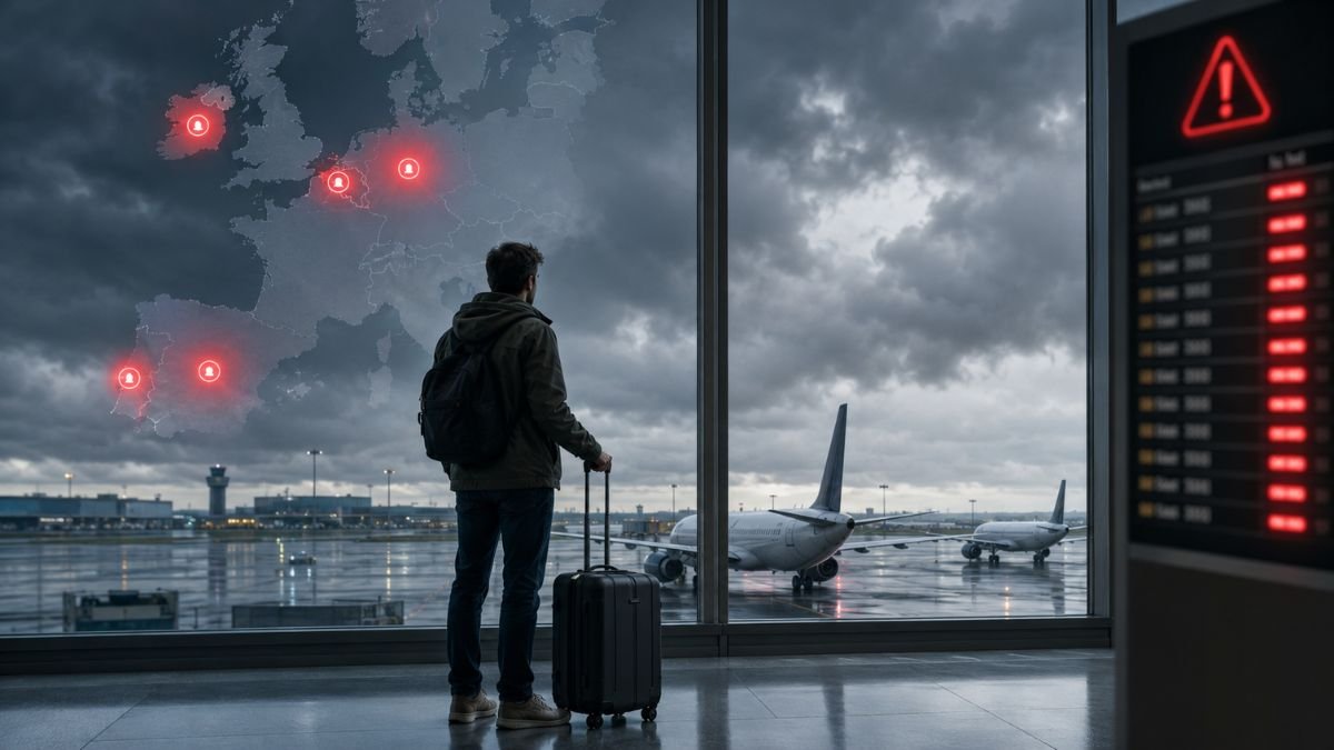 Flights Cancelled Across Europe as Belgium, Portugal, Spain, Ireland and Germany Face 230 Cancellations and 1,284 Delays, Disrupting Brussels, Porto, Madrid, Dublin and More Airports