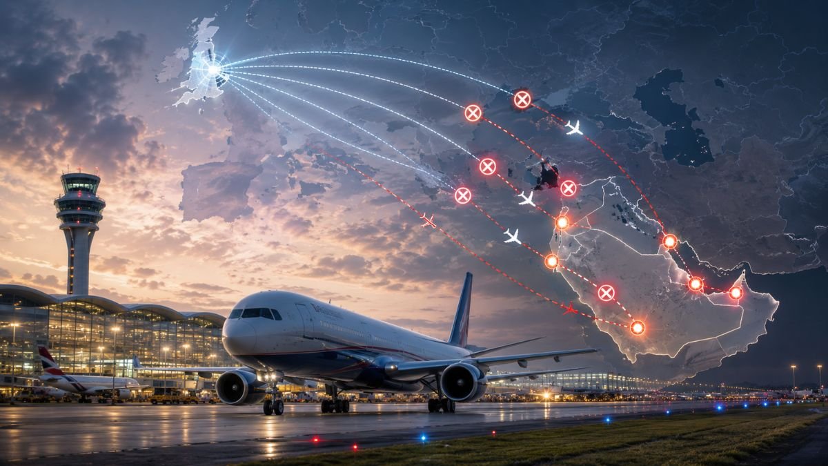London Heathrow Flight Cuts Hit Saudi Arabia, UAE, Qatar, Bahrain, Jordan and Israel Amid Middle East Airspace Closures