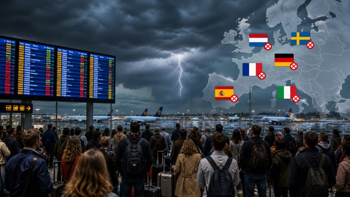 Netherlands, Italy, Spain, Sweden, Germany, France, Belgium and More Face Flight Disruptions Across Europe